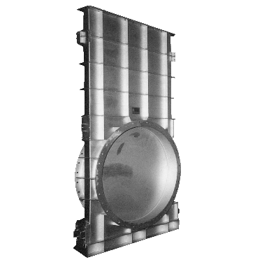 Round and square/rectangular section flange mounted guillotine damper for gas isolation
