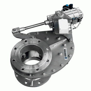Swing knife gate valve for heavy duty material and bulk handling applications