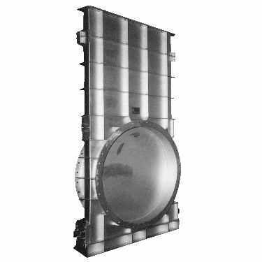 Round and square/rectangular section flange mounted guillotine damper for gas isolation