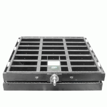 Rectangular or square section roller gate with wheels for closing large size openings and penstocks with high water heads