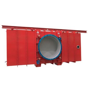 Special guillotine design round section 100% tight goggle damper for gas isolation in maintenance operations